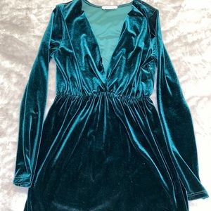 Velvet green dress